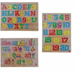 Capital Alphabet & Number Combo Puzzle with Knob for kids Learning toy-10