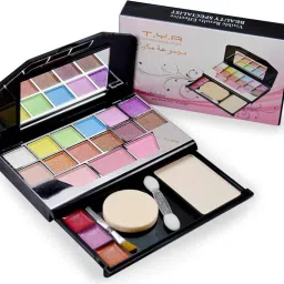 Makeup Kit 12 eyeshadow, 3 blusher, 1 compact powder,3 lipColor,-image-55