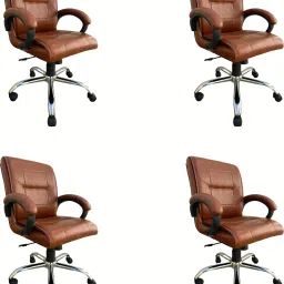 Special Director Principal Manager Office Visitor Study Chair with Arm Rest set4 Leatherette Office Arm Chair-image-46