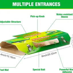 store2508 10pcs Sticky Cockroach Traps with Bait, Sticky Pest Control Trap NQ644 Insect Net image 4