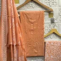 Unstitched Pure Cotton Salwar Suit Material Embroidered-image-6