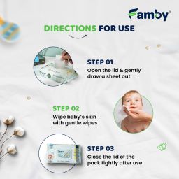 famby Baby Wipes En-riched with Vitamin-E image 5