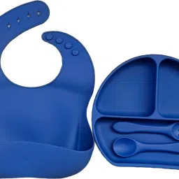 Baby Food-Grade Silicone Tableware Kit With Plate, Bowl, Cup, Spoon, Bib - 100% Food Grade Silicone-13