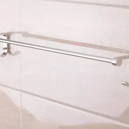 Single Rod Towel Rod/Towel Holder/Towel Stand/Towel Hanger 18 inch Longer Silver 18 inch 1 Bar Towel Rod (Aluminium Pack of 1) 24 inch 1 Bar Towel Rod-image-49