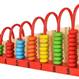 Wooden Calculation Shelf Abacus Counting Maths Educational Kit for Kids 3+-image-4