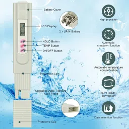 acu-check 2Pc Portable LCD Digital TDS Water Quality Tester Water Testing Pen Filter Meter Digital TDS Meter image 2