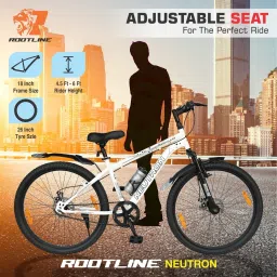 NEUTRON WHITE 26T Non-IBC Front Suspension MTB With Disk Brake 26 T (inch) Mountain Cycle-4