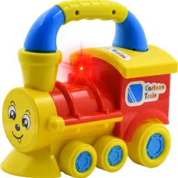 Plastic Bump and Go Train Musical Battery Operated Toy with Handle for Kids-picture-22