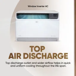 lg 2025 Model Convertible 4-in-1 Cooling 1.5 Ton 5 Star Window Dual Inverter with Faster Cooling and Energy Saving, 4 Way Air Swing and HD Filter AC- White image 4