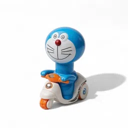 Wind-Up Doraemon Push & Go Scooter Toy – Battery-Free Fun-1