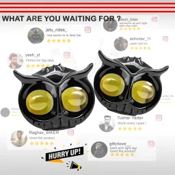 automunk Owl Design Dual Color Led Fog Light Led Auxiliary Spot Led Lights Fog Lamp Fog Lamp Car, Motorbike LED (12 V, 25 W) image 5