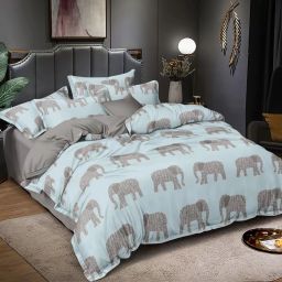 210 TC Polycotton Double Floral Flat Bedsheet-image-36