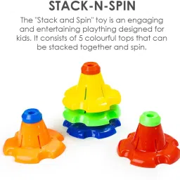 zokato 2 in 1 Poppins Gift Set Containing Stack-N-Spin & Shape Sorter Cube image 4