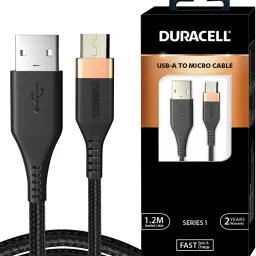 DURACELL Micro USB Cable 1.2 m USB A to Micro Cables, 2A Braided Sync & Quick Charging Cable, 3.9 Feet (1.2M)-19