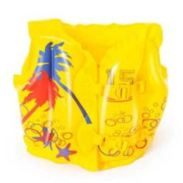 Inflatable Tropical-Print Swim Vest Yellow Swim Floatation Belt-image-24