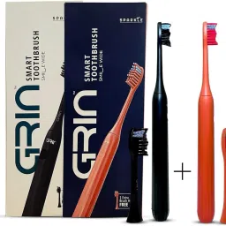 Grin Electric Toothbrush Sets for Adults with 2 Brush Heads & Carry Case Electric Toothbrush-image-47