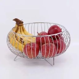 Stainless Steel Heavy Fruit Basket Round Stainless Steel Fruit & Vegetable Basket-image-27