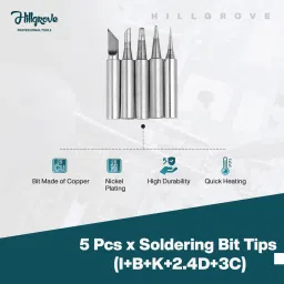 hillgrove HGCM1337M1 Mobile Soldering Iron Equipment Tool Machine Combo Kit Set 60 W 60 W Temperature Controlled image 2