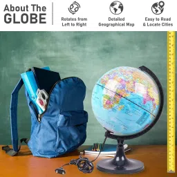 zokato Educational Globe LED 808 Illumination 20 cm Diameter, 62.7 cm Circumference globe global World Globe image 5