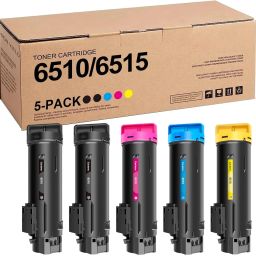 RODEX 6515 / 6510 TONER CARTRIDGE FOR USE IN XEROX WorkCentre 6515 6510 Printer Black + Tri Color Combo Pack Ink Toner-image-29