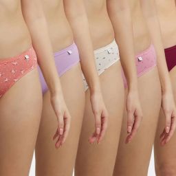 Pack of 5 1410 Medium Coverage Super Combed Cotton Women Bikini Multicolor Panty-image-56