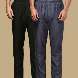 Pack of 2 Men's Printed Viscose Blend Pyjama Elasticwaist with Side Pockets Men Pyjama-12