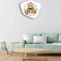 olive tree 14.5 Inches Castle Wooden Clock-picture-33