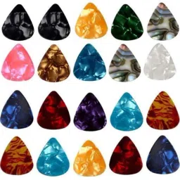 Guitar and Ukulele Picks, 0.46 mm Thickness, Pack of 20, Multicolour Guitar Pick-picture-40