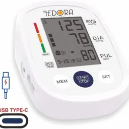 FEDORA EMPIRE CPort BP Monitor Automatic Accurate Digital Blood Pressure Checking Machine Upper Arm Portable BP Machine with Micro USB Bp Monitor-28