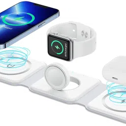 SKOG 3-in-1 Magnetic Foldable Wireless Charger Station for iPhone, Airpods iwatch Charging Pad-image-35