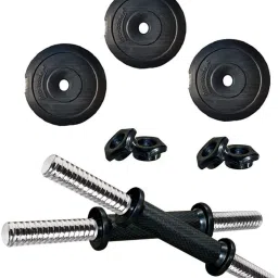 14 kg 14 kg PVC Adjustable Dumbbells with Gloves & Hand Gripper Home Gym Combo-image-44