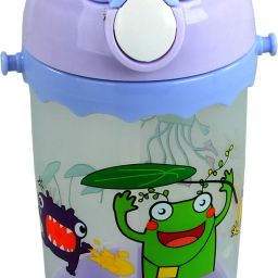 Straw Sippy Cup/Sipper Mugs, Toddlers Kids Flip Top Water Bottle with Handles Non Toxic BPA Free 400ml-18