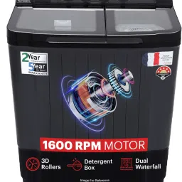 7.5 kg 5 Star Aqua Magic Semi Automatic Top Load Black-12
