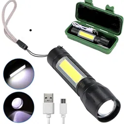 Exclusive Collection Bright Rechargeable Torch 600 Meter Range Small Flashlight Torch-image-46