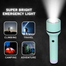 zeno volt 500 Meter Range Waterproof LED 3W Torch Rechargeable 2 Mode 2000 mAh Battery 6 hrs Torch Emergency Light image 3