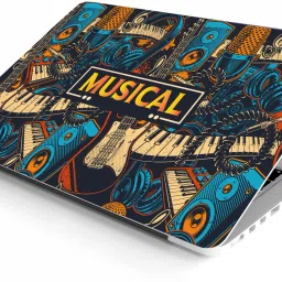 NoWorries Cool Music Instruments, Laptop skin sticker, HD-QUALITY & PRINT, Easily Fit on all laptop sizes up to 17inch VINYL Laptop Decal 17-image-77