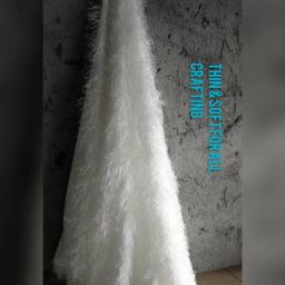 2M Unstitched Milky White Fur Fabric-76inL/62inB/2cmHair Approx.-image-59
