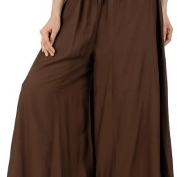Women Flared Brown Viscose Rayon Trousers-image-35