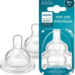 Anti-Colic Teat SCY763/02 | 3m+ age | Flow 3 | BPA free | Pack of 2 Medium Flow Nipple-image-17