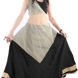 Self Design Semi Stitched Lehenga Choli-image-0