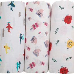 Cartoon Single Swaddling Baby Blanket for Mild Winter-image-35