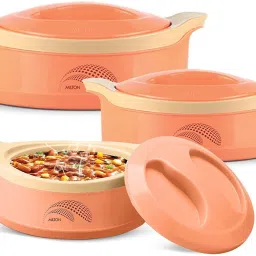 New Marvel Jr Inner Steel Casserole Gift Set of 3, Orange Pack of 3 Thermoware Casserole Set-image-3