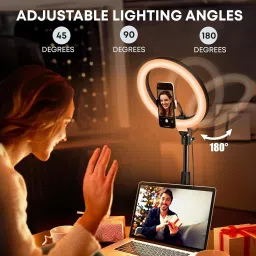 Hold up 14 Inch Ring Light for Phone Camera 3 Temperature Mode Ring light without Tripod Ring Flash image 2
