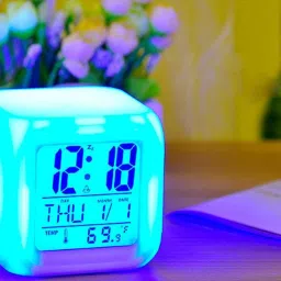 Digital White Clock-0