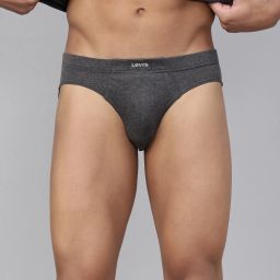 Contoured Double Pouch, Tag Free & Smartskin Technology Style# 011 Comfort Solid Men Brief-picture-11
