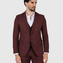 Men Solid Single Breasted Formal Blazer-picture-18