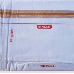 Chithra Fabrics CF 8013 Velcro Fancy 2.00m Biscuit Solid Men Dhoti-image-7