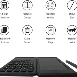 spiritual house 2-in-1 Calculator with Pad CALCULATOR WITH NOTEPAD Basic Calculator Calculator with -Free LCD, Black Desk Calculator with Notepad, Blue Light-Free Basic Calculator image 3
