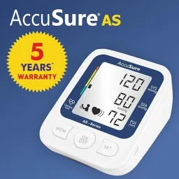 AccuSure Automatic AS series Blood pressure monitoring device with Adaptor (Works With Both Battery And Charger) Bp Monitor image 3