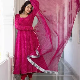 Printed Georgette Stitched Anarkali Gown-image-77
